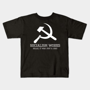 Funny Political Anti Socialism Communist Hammer & Sickle Kids T-Shirt